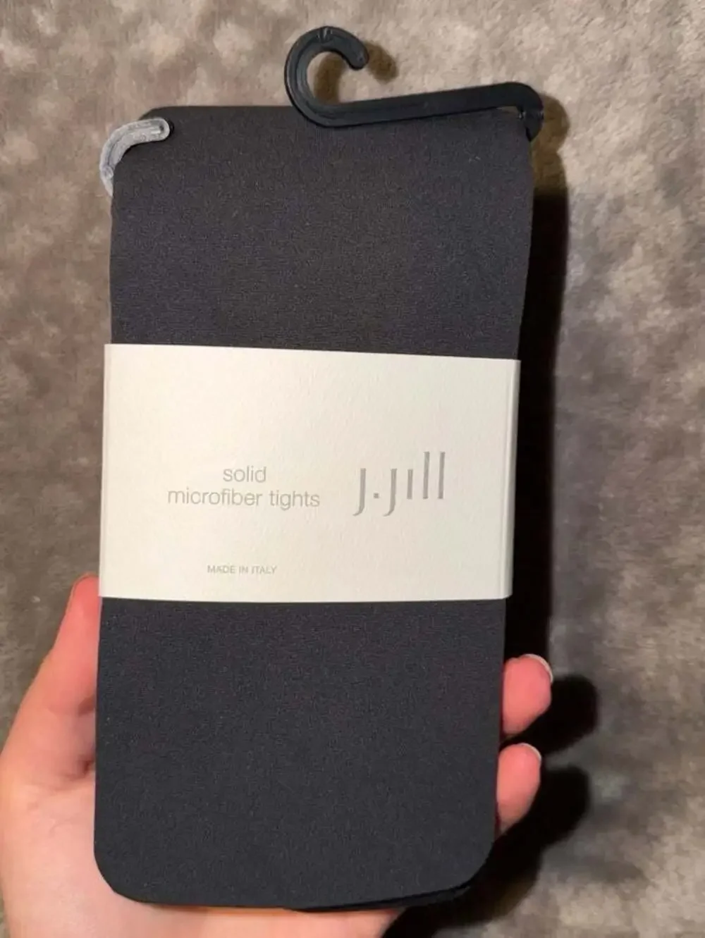 J.Jill Solid Microfiber Tights Dark Charcoal S/M